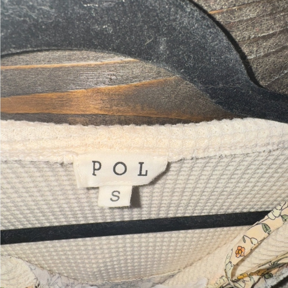 POL Cream Textured Top